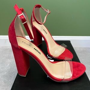 Fasion Nova Red Heels size 7.5